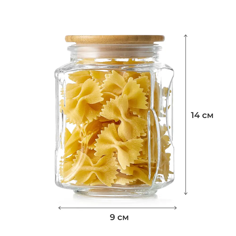 Банка для сыпучих продуктов Esprado Bambu 0.75 л стекло прозрачный STLM-2020424