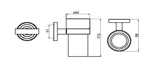 0720 001 00 Стакан для зубных щеток Emco Polo Santreyd - Вид №1