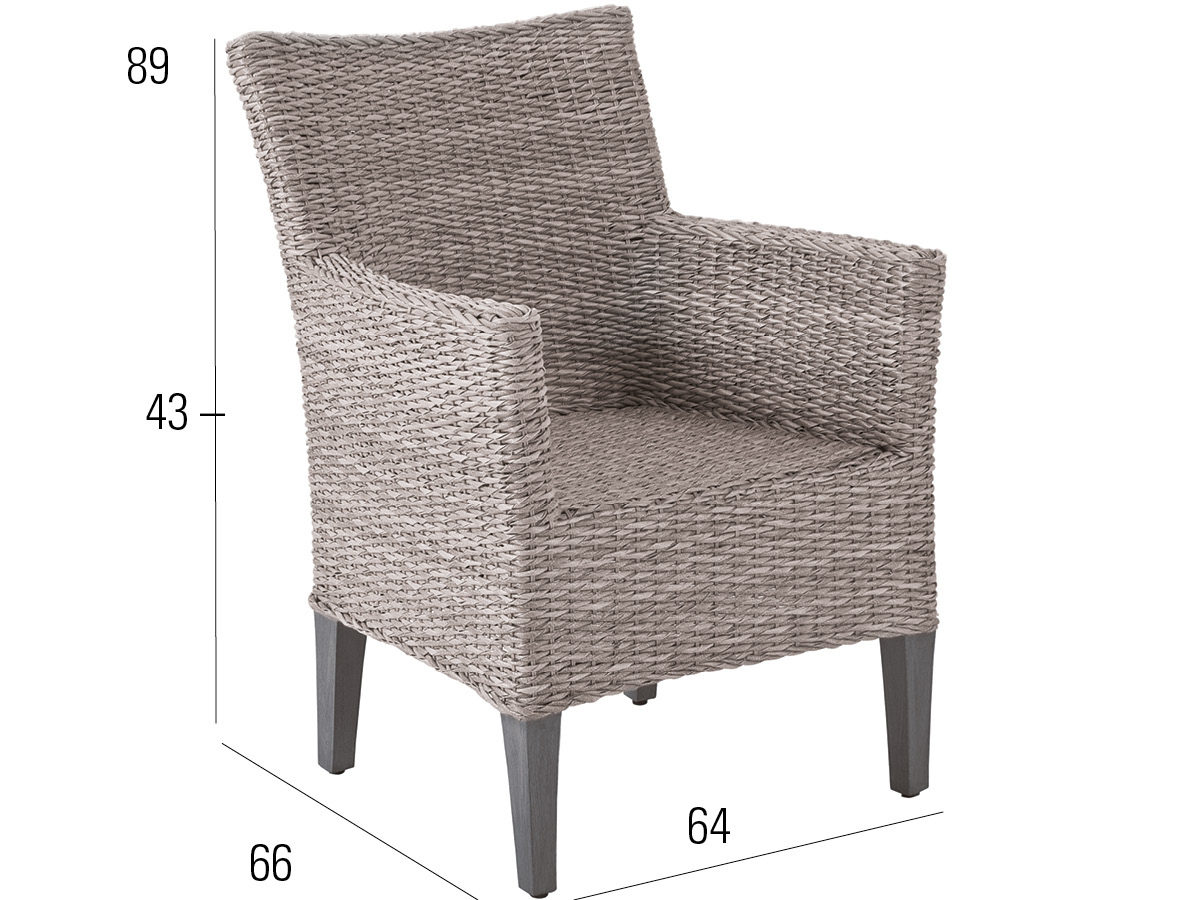 68.00.0317 Кресло Madrigal Twist устрица / серый камень Mbm  - Вид №2