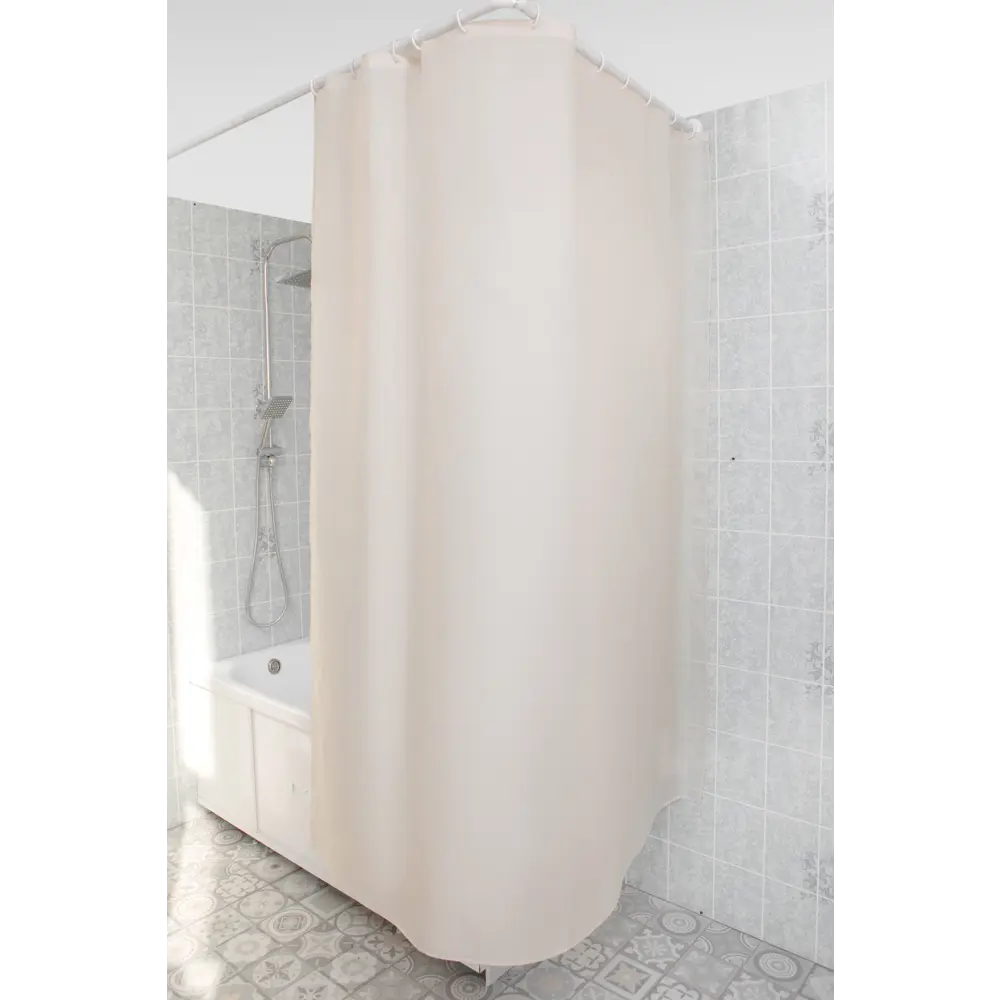 Штора для ванной Primanova Premium 180x200 см полиэстер цвет бежевый 85586122 STLM-2125350 - Вид №4