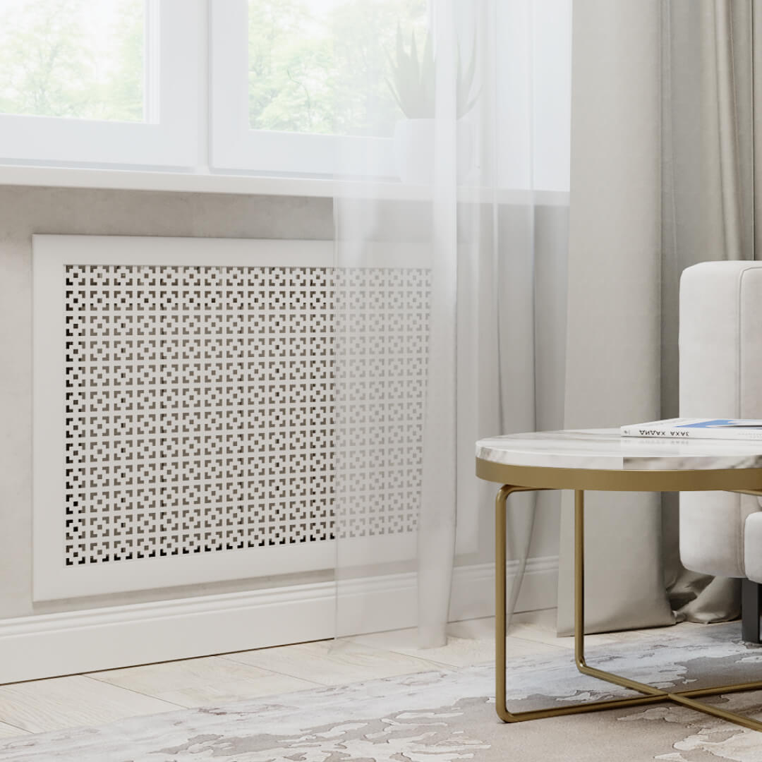 Экран для радиатора 90х60 см Дамаско белый STELLA Standart STSR-1144 - Вид №1