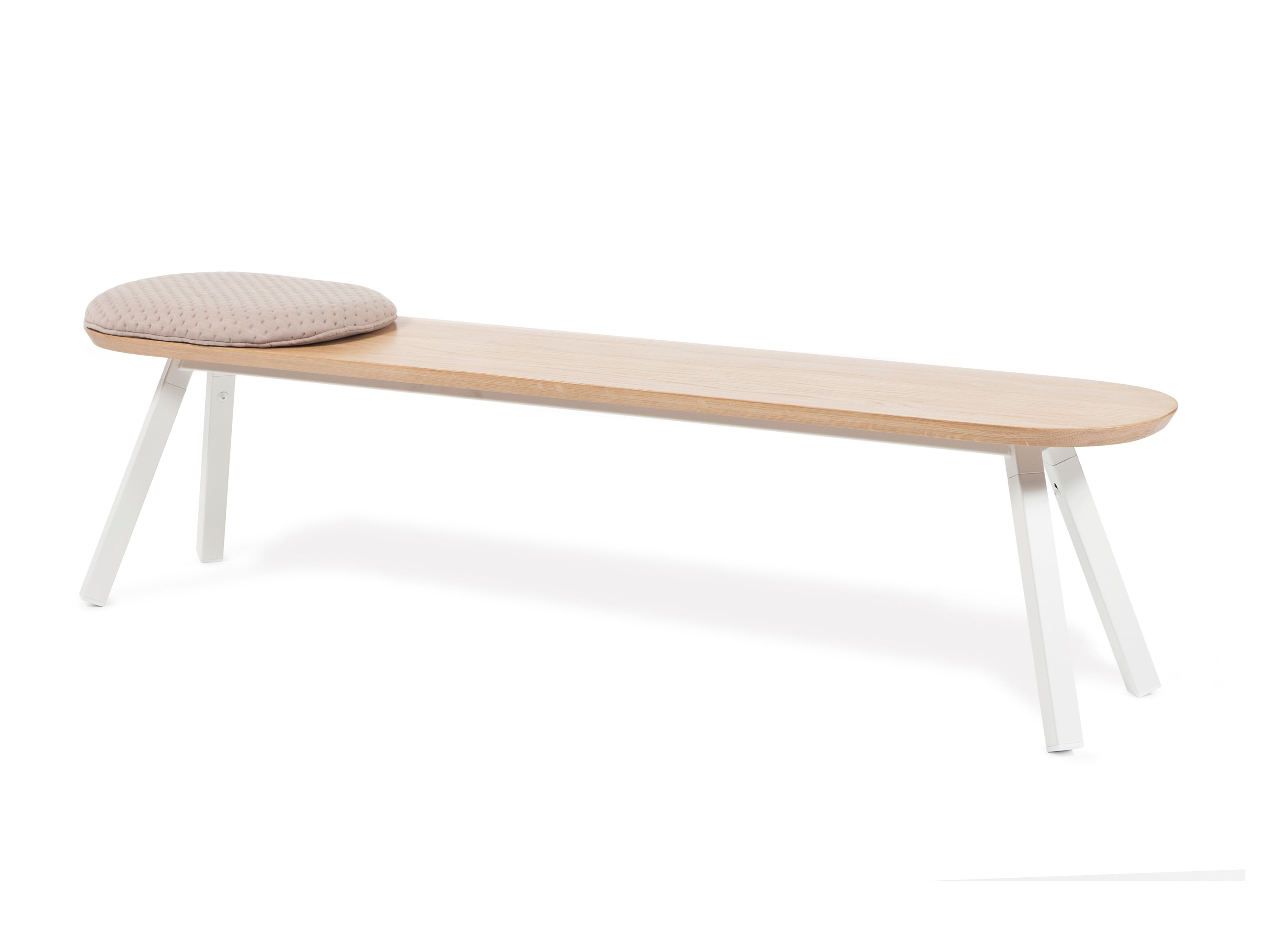 Дубовая скамья с окрашенной стальной основой RS Barcelona YOU AND ME ARCH-00051992 - Вид №4