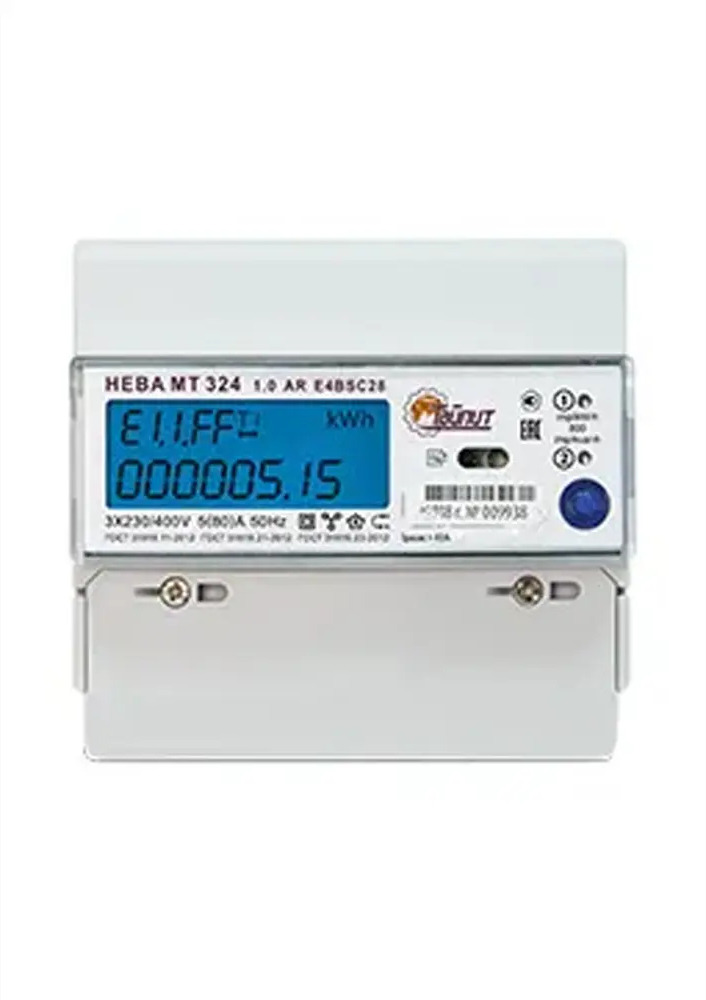 91609372 Счетчик электроэнергии Нева МТ 324 1.0 AR E4BS26 трехфазный электронный 5 А STLM-1102777