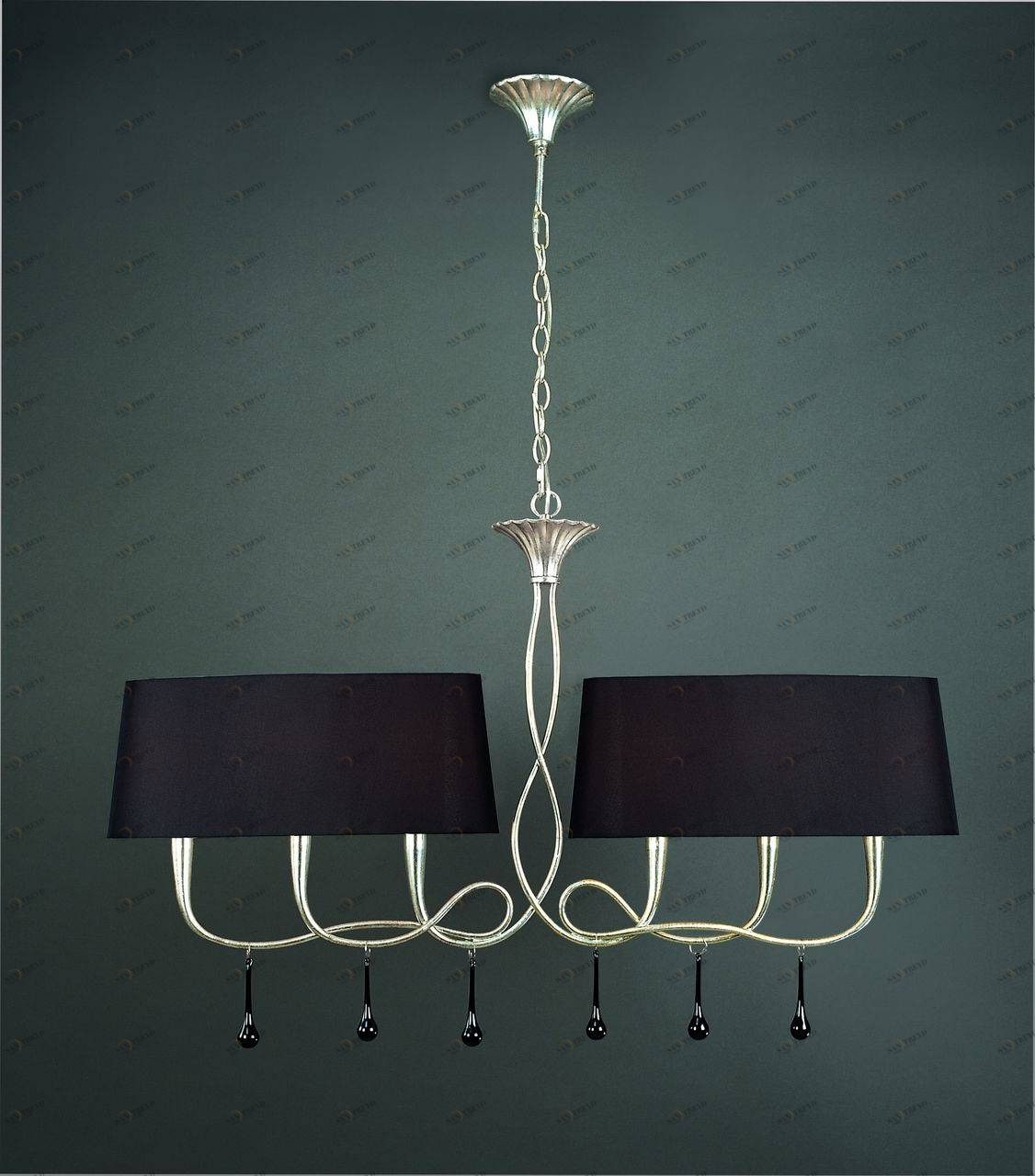 Подвесной светильник Mantra Paola Painted Silver 3531 MANTRA ДИЗАЙНЕРСКИЕ, PAOLA PAINTED SILVER 058070 Черный 