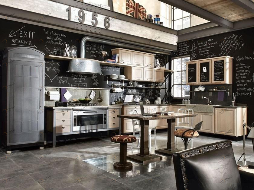 Marchi Cucine Модульная кухня из нержавеющей стали и дерева 1956 sun-id-1384576