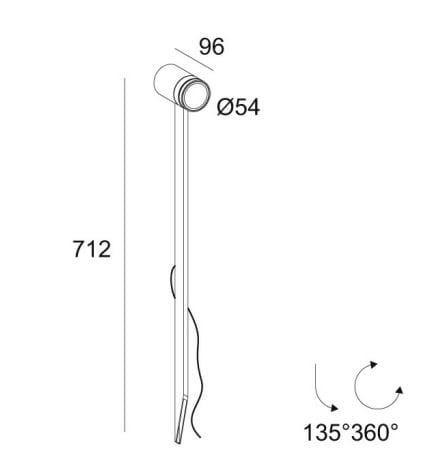 Металлический светодиодный световой столб Deltalight Spix ARCH-00083933 - Вид №2