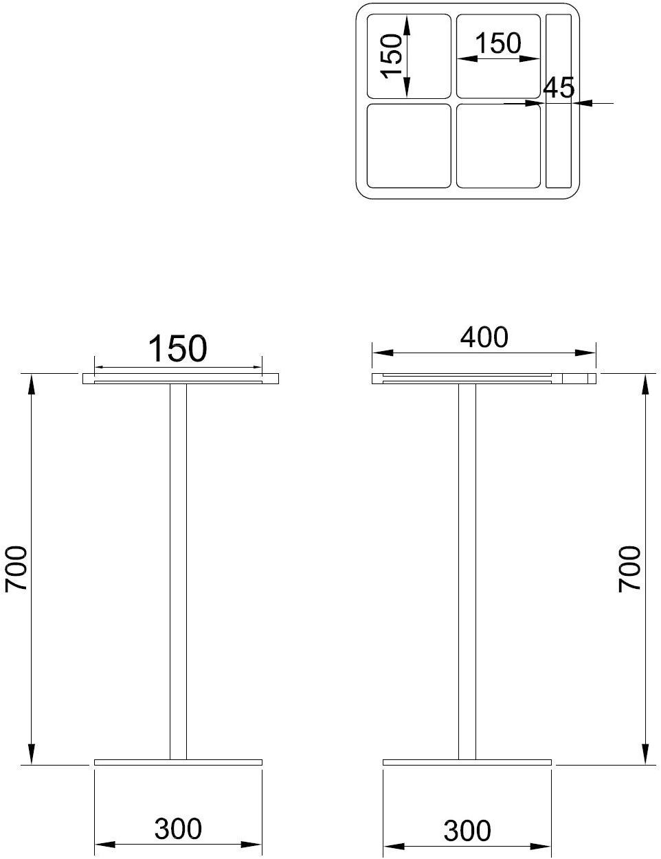 MOMA Design Квадратный стальной журнальный столик с подносом  Cdy 1-2-3  - Вид №3
