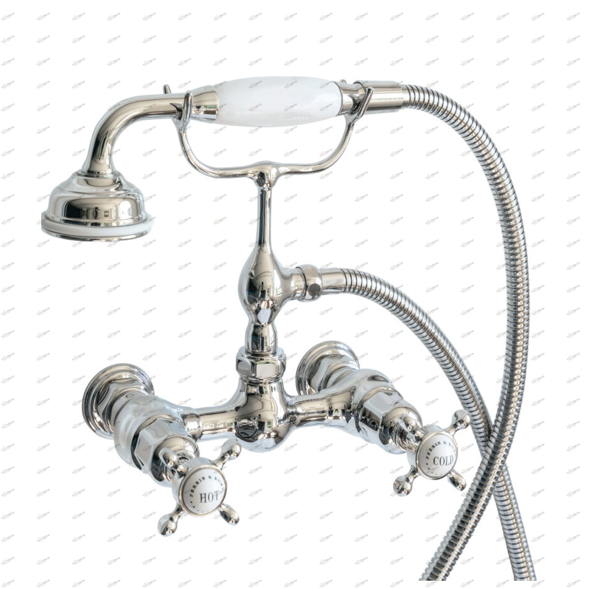 Traditional bathrooms Смеситель для душа P&R с крестообразной ручкой Pr5513.bn 