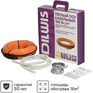 Нагревательный кабель Dilwis для системы теплого пола 16 м² 89394482