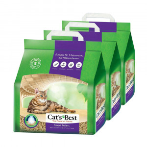 Т0055372*3 Наполнитель для кошачьего туалета Cat"s Best Smart Pellets древесный комкующийся 10л (5кг) (упаковка - 3 шт) Cat's Best