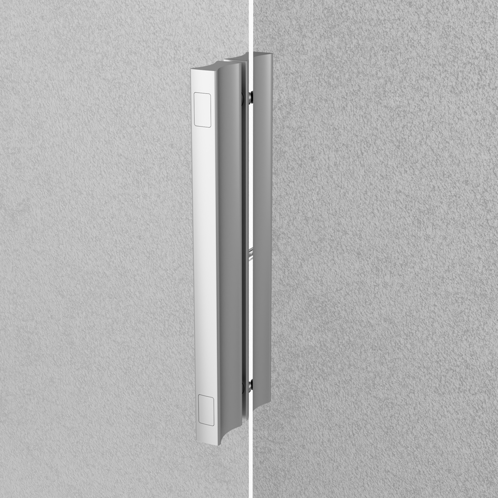 W80S-100PS-150MT Душ.дверь 100х150распашная/раздвижнаяпрофиль мат. хром стекло прозрачное AM.PM Like - Вид №4