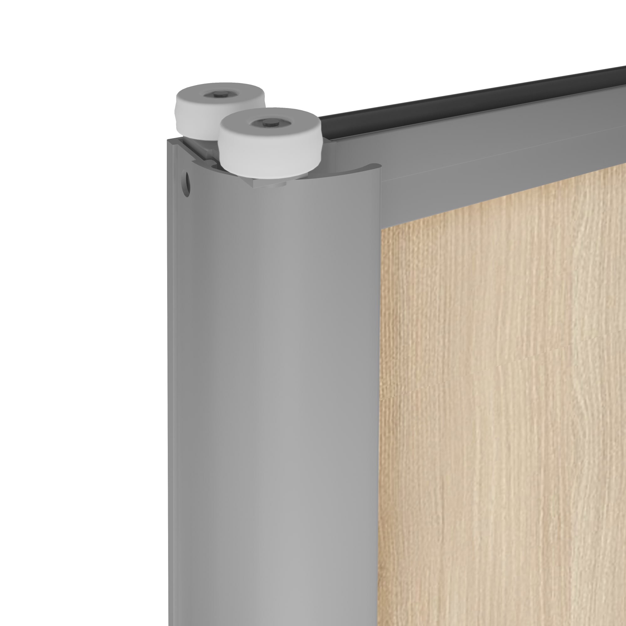 SPACEO Дверь-купе акация светлая с алюминиевым профилем 2255x804 мм 82041924 STLM-0018259 - Вид №2