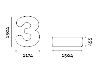 Пуф из искусственной кожи FIT INTERIORS NUMBERS ARCH-00132331 - Вид №11