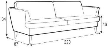Sits Мягкий 3-х местный диван из ткани Timjan sun-id-1413248 - Вид №1