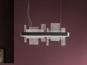 Металлический и стеклянный светодиодный подвесной светильник