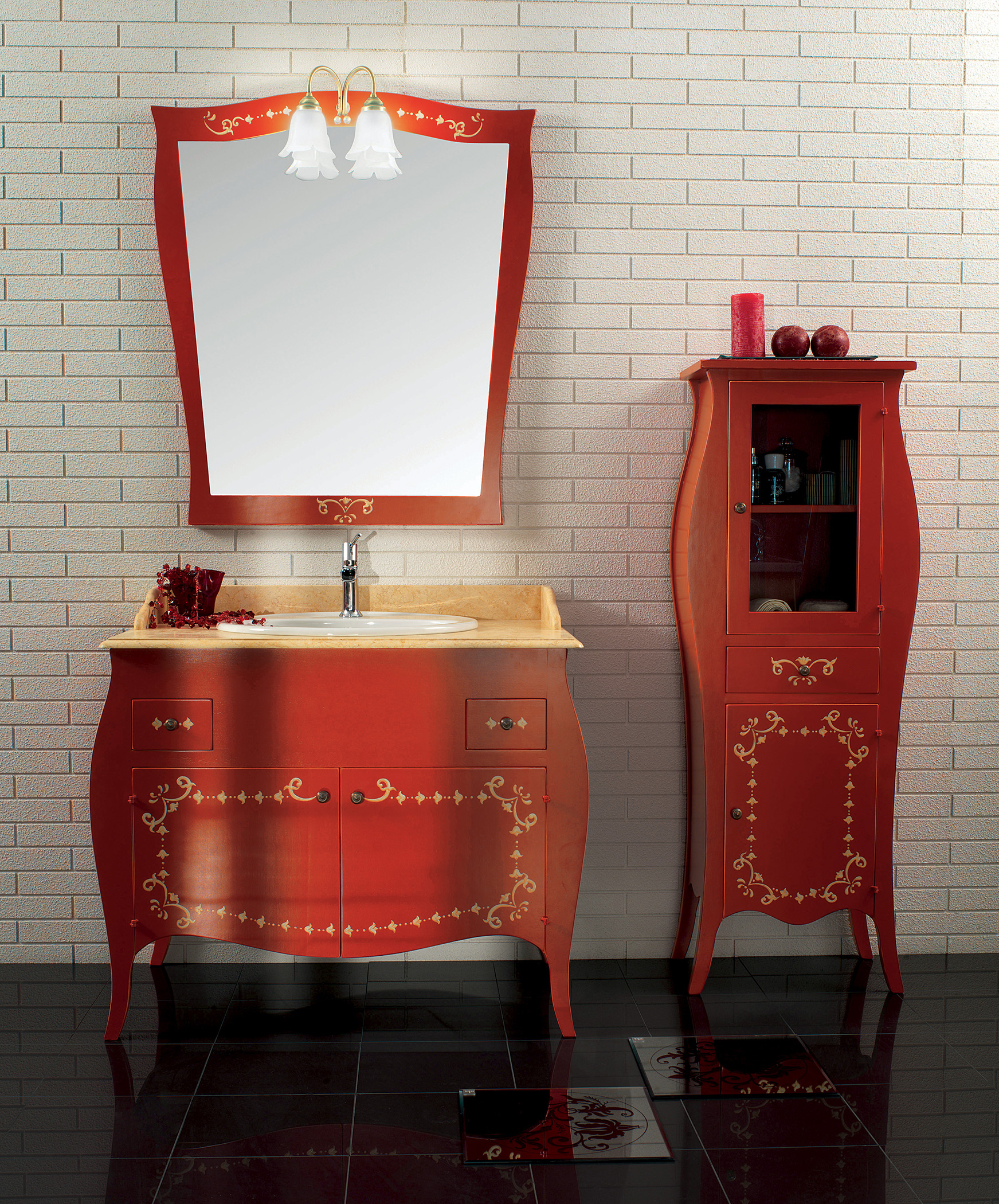 8973 Tifernoit Лакированная и декорированная композиция для ванной комнаты Bagno  - Вид №1