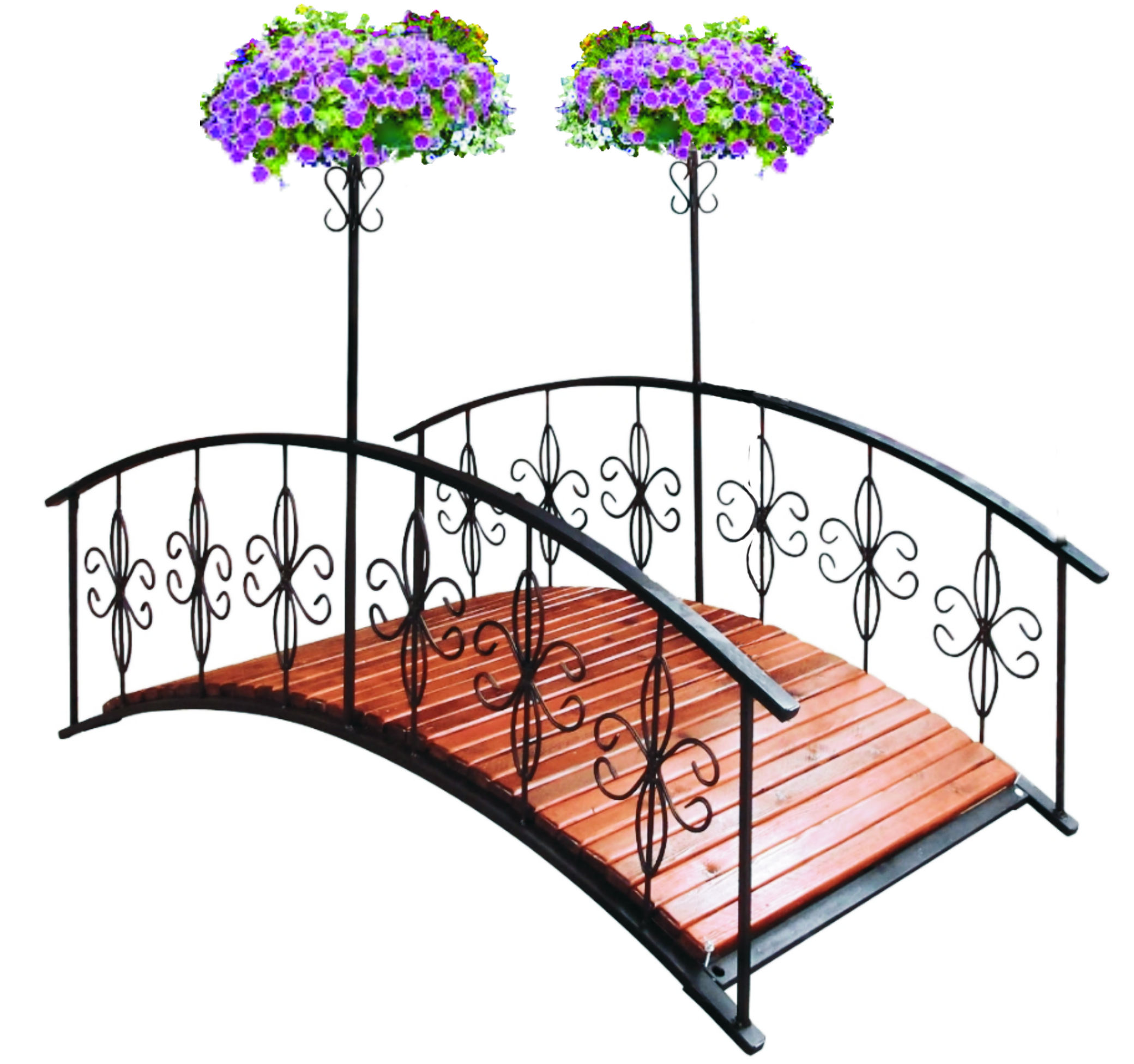 MR201-VO.M МАРСЕЛЬ-2, мостик декоративный с 2 кашпо вертикального озеленения LAB.Space  - Вид №1