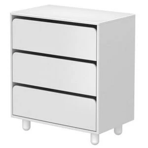 Комод Flexa с 3 ящиками, белый