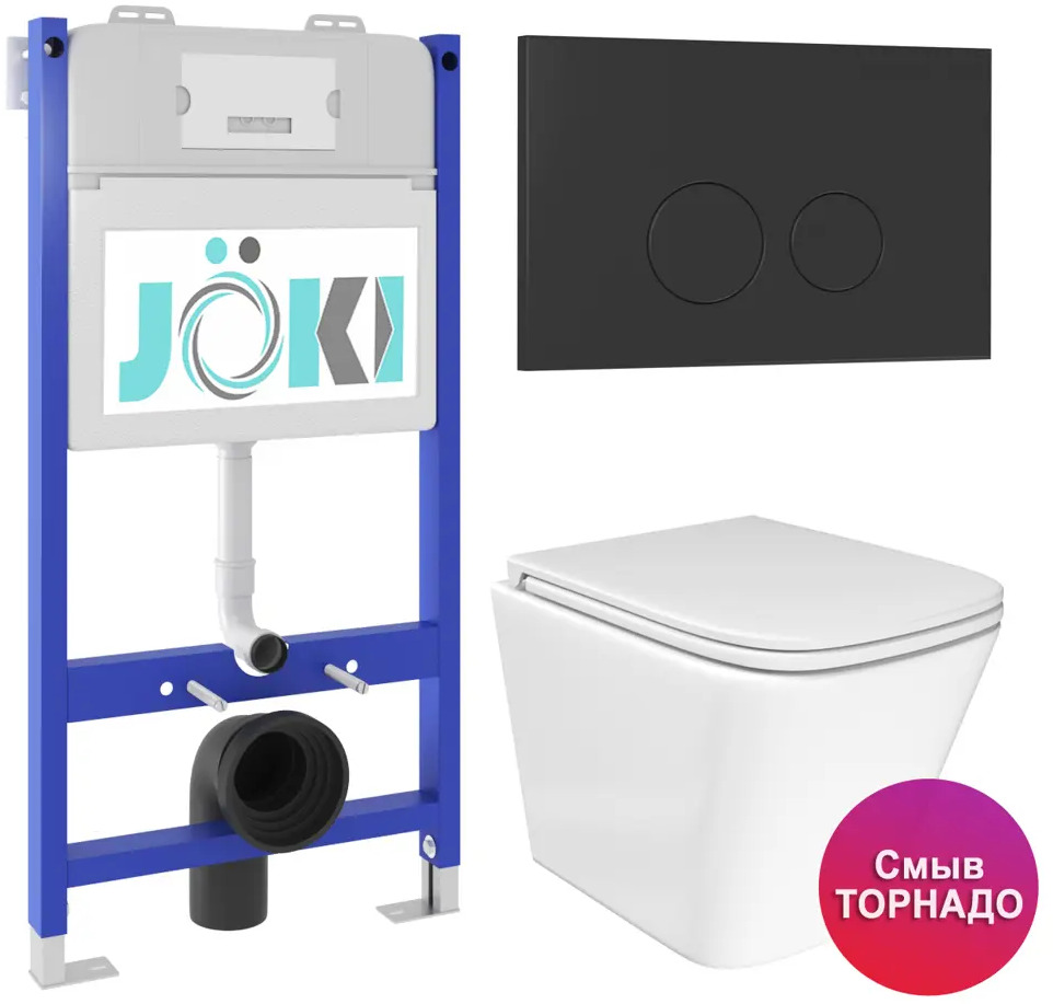 91736588 Комплект инсталляция с унитазом Joki JKS303033103BM цвет белый STLM-0984389