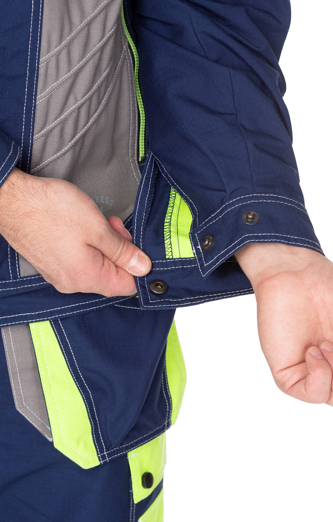 68849 Костюм "Прогресс" темно-синий с серым лимон  Летняя спецодежда  размер 60-62/182-188  - Вид №13