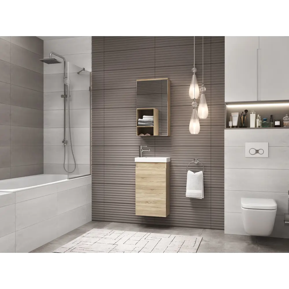 Тумба под раковину подвесная Vigo Matteo 40 см цвет бежевый STLM-2072121 - Вид №6