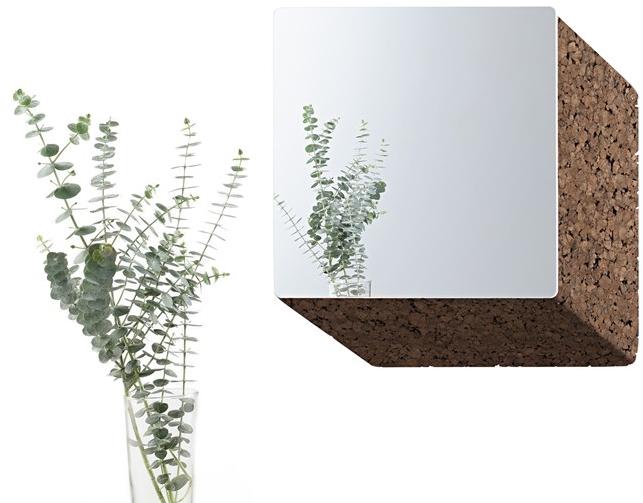 BlackCork Квадратное пробковое зеркало с настенной рамой Exo sun-id-1515897 - Вид №1