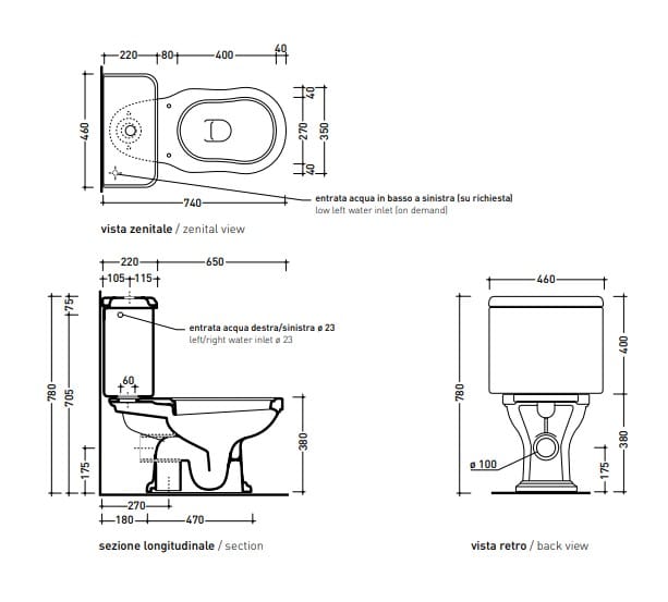 Керамический цельный туалет Ceramica Flaminia Efi ARCH-00116764 - Вид №1
