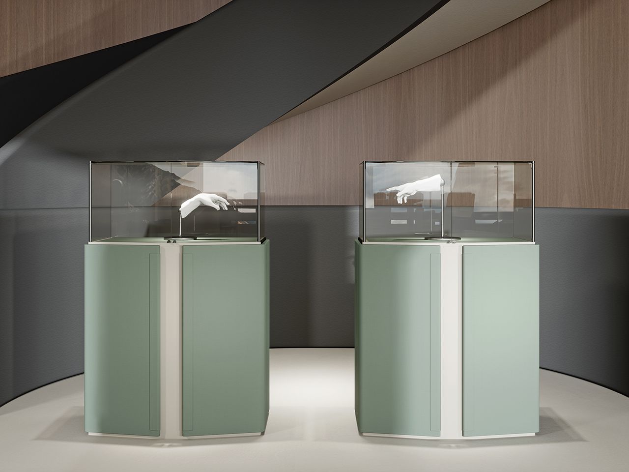 Шкаф / витрина с кожаной обивкой Turri ARCH-00050020 - Вид №1