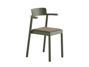 Мягкий стул из ясеня с подлокотниками