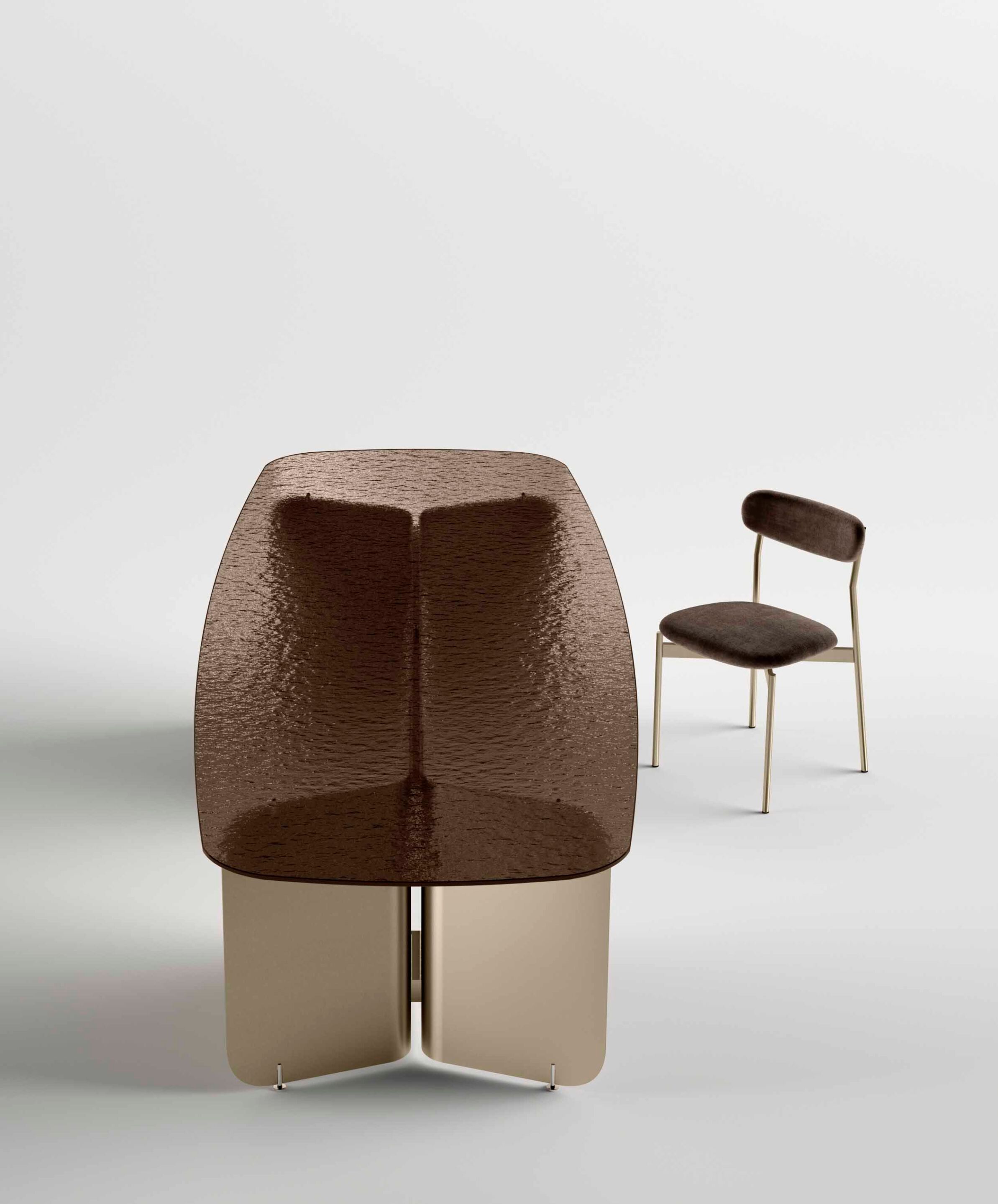 Прямоугольный стеклянный стол Tonelli Design PLEAT ARCH-00010010 - Вид №1