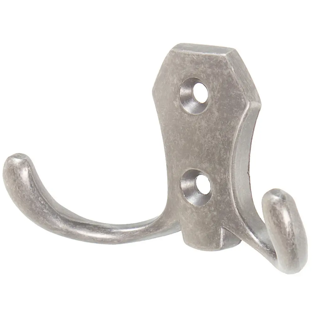 Крючок двухрожковый Jet 585 цвет античное серебро STLM-2072111