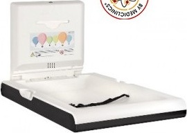 CP0016VCSB-I Вертикальный пеленальный столик из полипропилена и нержавеющей стали матового черного цвета, с ионизатором mediclinics 