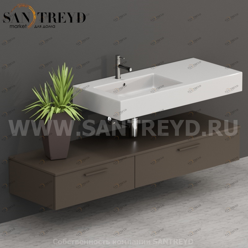 T17052CS2 Столешницы для использования в сочетании с тумбами и открытыми тумбами 170 см коричневая Globo ARREDO WOOD Италия Ceramica Globo