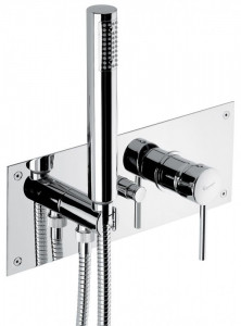 45059CR Emmevi Piper, встраиваемый смеситель для душа на 2 выхода: ручной душ, дивертер, цвет хром