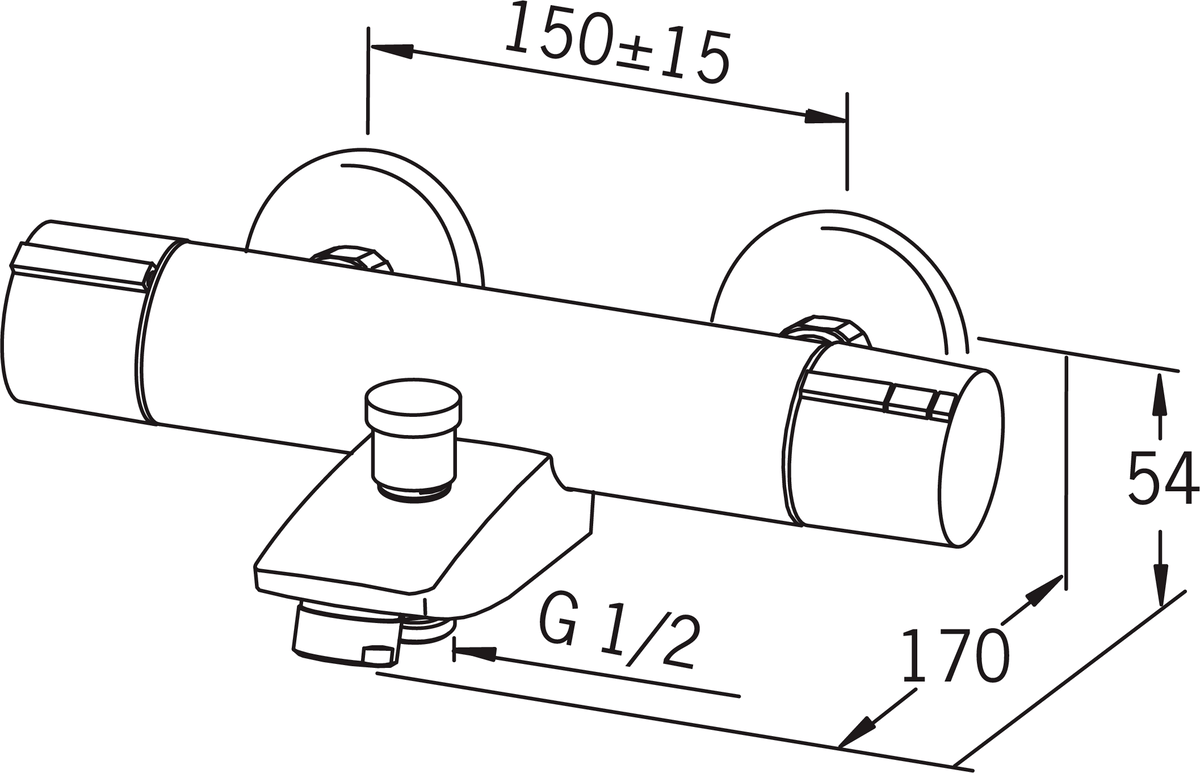 Oras 2875U Cмеситель для ванны и душа 2875U Cubista Хром  - Вид №3