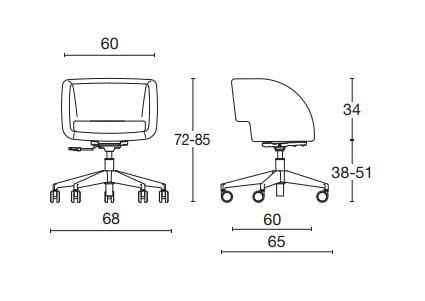 Офисное кресло из ткани с 5 спицами Diemme тщеславие ARCH-00084486 - Вид №2