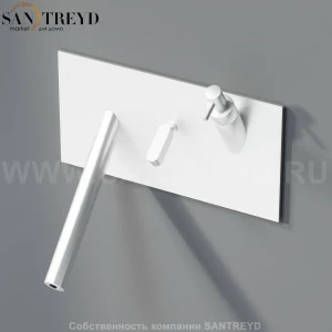 Встроенный смеситель с диспенсером для мыла ARUB0931DSP SQUARE для раковины хромированный матовый