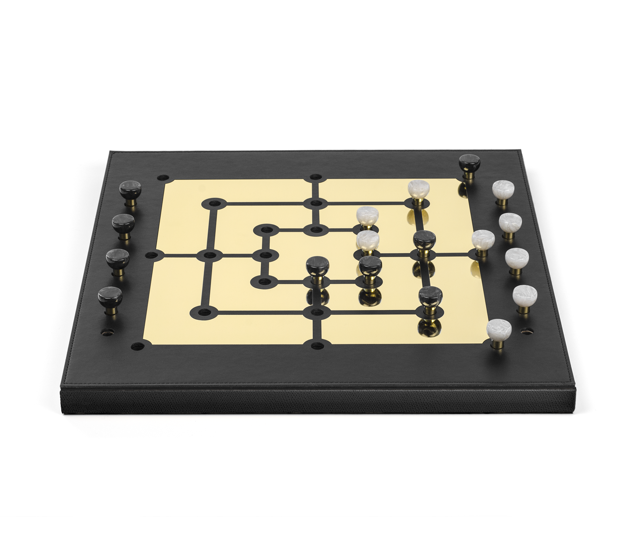 Набор игр Mill Gold - 39X39XH2,5 см / зернистая кожа_лимон Pinetti 00.1030.029.095 - Вид №1