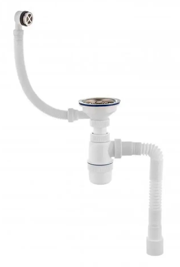 90730664 Сифон для мойки Virplast Элит D40 мм белый STLM-0804444