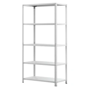 Стеллаж металл 5 полок 100x200x50 см цвет серый нагрузка на полку до 100 кг