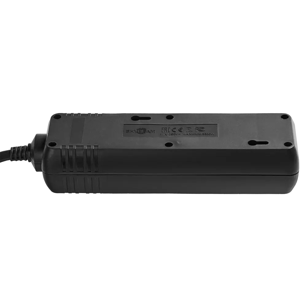 Удлинитель бытовой Skybeam 3x1.5 3 м 3 розетки с заземлением 3680 Вт с выключателем цвет черный STLM-2087040 - Вид №3
