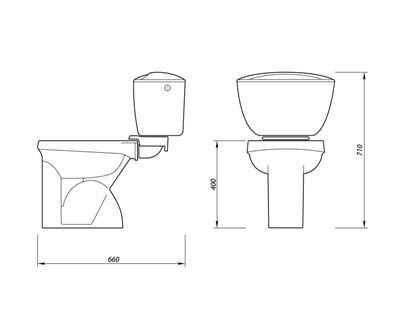 1015131 Приставной унитаз напольный Белый Лобненский Стройфарфор  Россия  - Вид №1