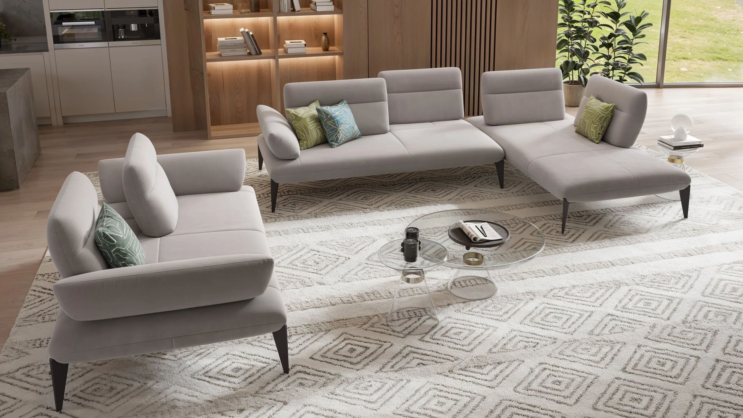 Тканевый диван с полуостровом Sofanella Лацио ARCH-00123923 - Вид №2