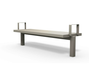 Скамья из нержавеющей стали без спинки