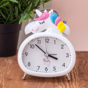 90790898 Часы-будильник настольные « » 10.2 см белые Sleeping unicorn STLM-0383324 NOBRAND
