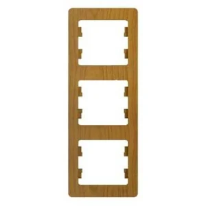 Рамка для розеток и выключателей Systeme Electric Glossa 3 поста цвет дуб