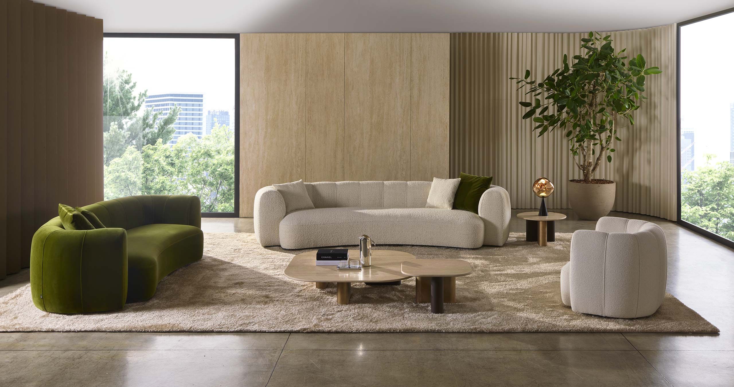 Секционный диван из изогнутой ткани Marelli Milo ARCH-00053762 - Вид №3