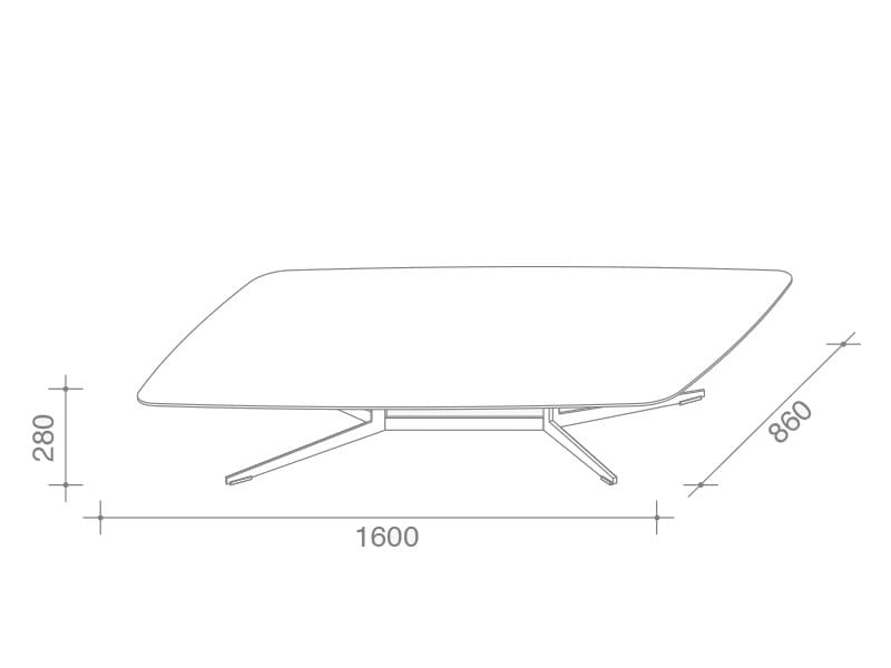 Прямоугольный журнальный столик из термообработанного дуба Lema OYDO ARCH-00046267 - Вид №3