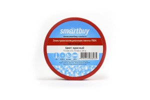 16052470 Изолента 0.13х15 мм, 20 метров, красная SBE-IT-15-20-r Smartbuy