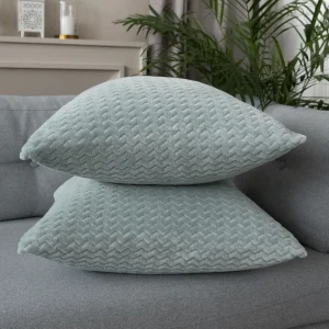 91344201 Наволочки декоративные Tessolo home Z13101/8MITH, 50x50 см, велюр, 2 шт, цвет мятный STLM-1069186